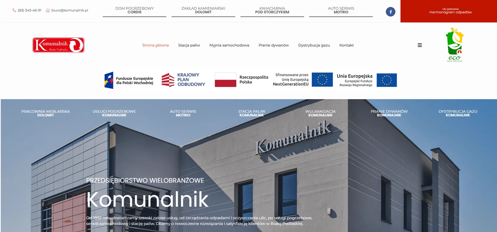 Strona Komunalnik na komputerze