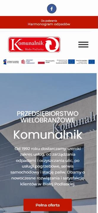 Strona Komunalnik na telefonie